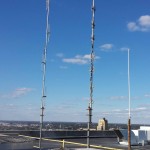 RARC D-Star repeater antennas high above downtown Richmond